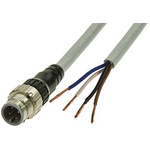 Omron Straight Male 4 way M12 to Unterminated Sensor Actuator Cable, 300mm