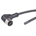 Binder Right Angle Female 3 way M12 to Unterminated Sensor Actuator Cable, 2m