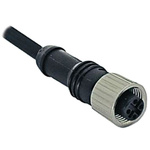 TE Connectivity Straight Female 3 way M12 to Unterminated Sensor Actuator Cable, 5m