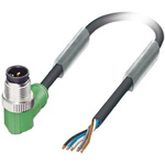 Phoenix Contact Right Angle Male 5 way M12 to Unterminated Sensor Actuator Cable, 1.5m