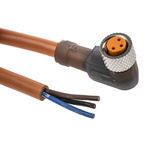 Lumberg Automation Right Angle Female 3 way M8 to Unterminated Sensor Actuator Cable, 2m