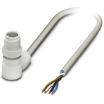 Phoenix Contact Right Angle Male 4 way M12 to Unterminated Sensor Actuator Cable, 5m