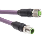 Murrelektronik Limited Straight Female 4 way M12 to Straight Male 4 way M12 Sensor Actuator Cable, 1m