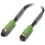 Phoenix Contact Straight Female 8 way M8 to Straight Male 8 way M8 Sensor Actuator Cable, 300mm