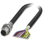 Phoenix Contact Male 17 way M12 to Sensor Actuator Cable, 1m