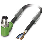 Phoenix Contact Right Angle Male 5 way M12 to Unterminated Sensor Actuator Cable, 1.5m