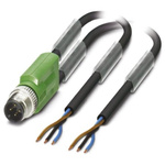 Phoenix Contact Straight Male 3 way M12 to Unterminated Sensor Actuator Cable, 10m