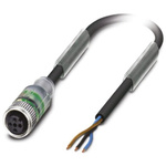 Phoenix Contact Straight Female 3 way M12 to Unterminated Sensor Actuator Cable, 5m