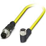 Phoenix Contact Right Angle Female 4 way M8 to Straight Male 4 way M12 Sensor Actuator Cable, 500mm