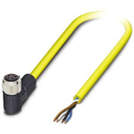 Phoenix Contact Right Angle Female 4 way M8 to Unterminated Sensor Actuator Cable, 5m