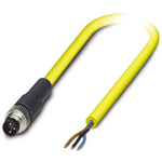Phoenix Contact Straight Male 3 way M8 to Unterminated Sensor Actuator Cable, 2m