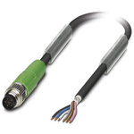 Phoenix Contact Straight Male 6 way M8 to Unterminated Sensor Actuator Cable, 3m
