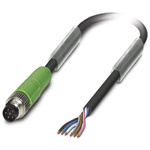 Phoenix Contact Straight Male 6 way M8 to Unterminated Sensor Actuator Cable, 1.5m