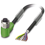 Phoenix Contact Female 8 way M12 to Unterminated Sensor Actuator Cable, 10m