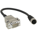 Baumer Straight Female 8 way M12 to Straight Male 9 way 9 Pin D-sub Sensor Actuator Cable, 200mm