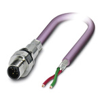 Phoenix Contact Male 2 way M12 to Bus Cable, 2m
