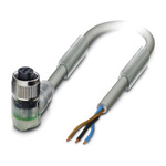 Phoenix Contact Right Angle Female 3 way M12 to Sensor Actuator Cable, 5m