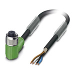 Phoenix Contact Right Angle Female 4 way M12 to Sensor Actuator Cable, 3m