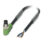 Phoenix Contact Right Angle Male 5 way M8 to Sensor Actuator Cable, 5m