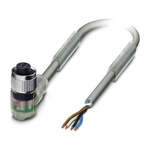 Phoenix Contact Right Angle Female 4 way M12 to Sensor Actuator Cable, 5m