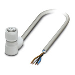 Phoenix Contact Right Angle Female 4 way M12 to Sensor Actuator Cable, 10m