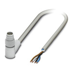 Phoenix Contact Right Angle Male 4 way M8 to Sensor Actuator Cable, 10m