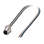 Phoenix Contact Straight Male 4 way M5 to Unterminated Sensor Actuator Cable, 500mm