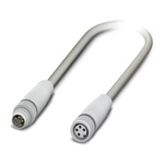 Phoenix Contact Male 4 way M8 to Female 4 way M8 Sensor Actuator Cable, 300mm