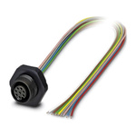 Phoenix Contact Female 8 way M12 to Sensor Actuator Cable, 500mm