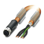 Phoenix Contact Female 4 way M12 to Sensor Actuator Cable, 10m