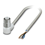 Phoenix Contact Female 4 way M12 to Sensor Actuator Cable, 3m