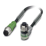 Phoenix Contact Male 3 way M12 to Female 3 way M12 Sensor Actuator Cable, 3m