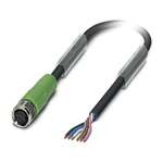 Phoenix Contact Female 6 way M8 to Sensor Actuator Cable, 3m