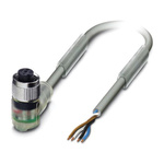 Phoenix Contact Female 4 way M12 to Sensor Actuator Cable, 3m