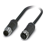 Phoenix Contact Male 4 way M12 to Female 4 way M12 Sensor Actuator Cable, 2m