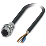 Phoenix Contact Female 4 way M12 to Sensor Actuator Cable, 2m