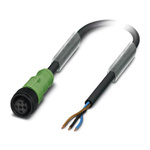 Phoenix Contact Female 3 way M12 to Sensor Actuator Cable, 5m