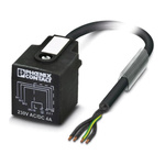 Phoenix Contact Female 4 way M12 to DIN 43650 Form A Sensor Actuator Cable, 3m