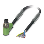 Phoenix Contact Right Angle Male 8 way M8 to Unterminated Sensor Actuator Cable, 10m