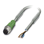 Phoenix Contact Male 4 way M12 to Sensor Actuator Cable, 10m