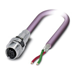 Phoenix Contact Female 2 way M12 to Bus Cable, 5m