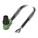 Phoenix Contact Right Angle Male 5 way M12 to Sensor Actuator Cable, 10m