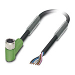 Phoenix Contact Right Angle Female 6 way M8 to Sensor Actuator Cable, 10m