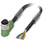 Phoenix Contact Right Angle Female 6 way M12 to Sensor Actuator Cable, 10m
