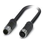 Phoenix Contact Male 4 way M12 to Female 4 way M12 Sensor Actuator Cable, 5m