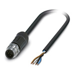 Phoenix Contact Male 4 way M12 to Sensor Actuator Cable, 10m