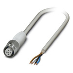 Phoenix Contact Female 4 way M12 to Sensor Actuator Cable, 3m