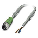 Phoenix Contact Male 4 way M12 to 4 way Unterminated Sensor Actuator Cable, 1.5m