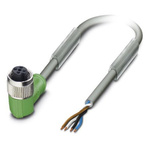 Phoenix Contact Female 4 way M12 to 4 way Unterminated Sensor Actuator Cable, 1.5m