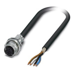 Phoenix Contact 4 way M12 to 4 way M12 Sensor Actuator Cable, 1m